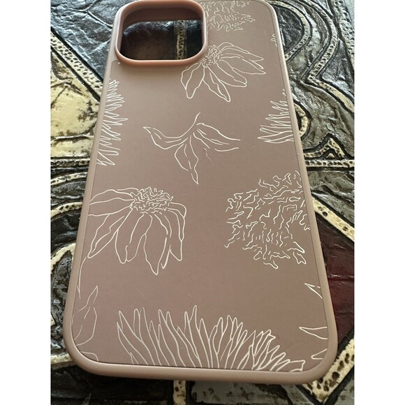 Heyday Warm Taupe Floral Phone Case IPhone 14 Pro Max Compatible - Picture 2 of 7